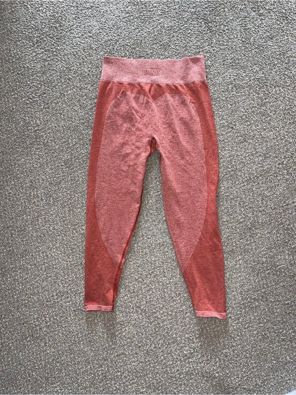 PINK Victoria's Secret Coral Pink Seamless Leggings